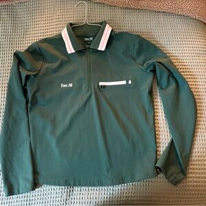 Women's Green Long Sleeve Polo